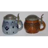 Two German vintage beer steins