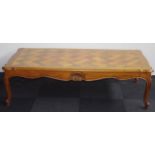 French Louis XV style parquetry coffee table