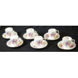 Twelve piece set Royal Crown Derby coffee cups