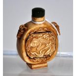 Chinese carved stone snuff bottle