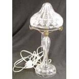 Vintage cut crystal electric boudoir lamp