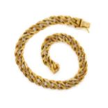 Yellow gold fancy curb link bracelet