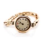 9ct rose gold ladies wristwatch