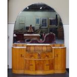 Art deco walnut dressing table