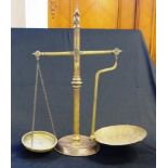 Set of Victorian brass & copper shop scales
