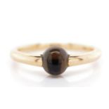 18ct rose gold and smoky quartz ring