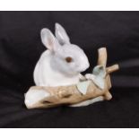 Lladro Crouching Rabbit figure