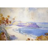 Herbert Walter Cotton (1872-1931) Beach Scene