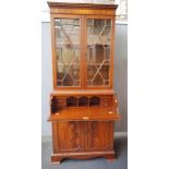 Georgian style secretaire bookcase