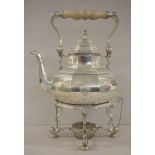 Elizabeth II sterling silver kettle & stand