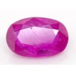 Loose natural 1.03ct ruby with certificate