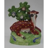 Georgian Staffordshire deer figure