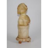 Edwardian alabaster bust of a woman