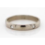 18ct white gold and diamond set wedding band