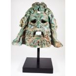 Bronze mask Greek god Zues