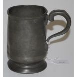 Victorian pewter beer mug