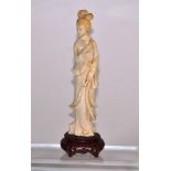 Vintage carved ivory figure of a lady