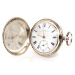 Australian silver full hunter pocket watch