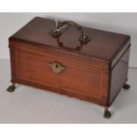 George III mahogany tea caddy