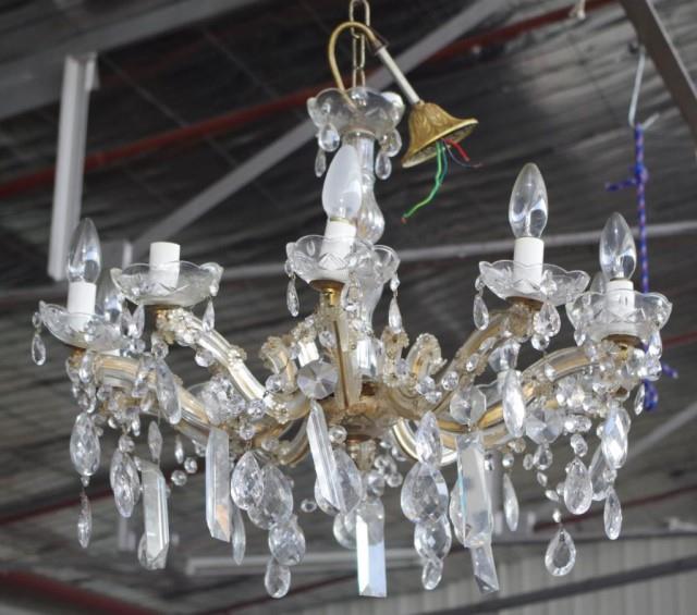 Crystal 10 branch chandelier