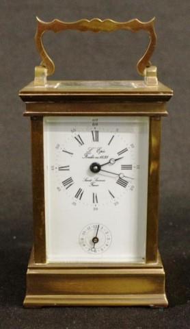 Good French L'Epee brass cased carriage clock