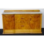 Art deco walnut cabinet