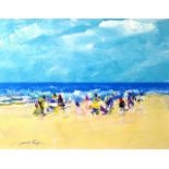 Donald Fraser (1929-2009) Beach Scene