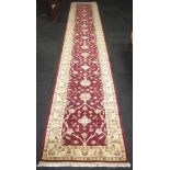 Middle Eastern hand made wool hall runner