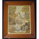 Antique needlework embellished print