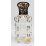 Continental silver & crystal perfume bottle