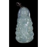 Carved Jade Guan yin pendant