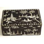 Chinese inlaid Mother of Pearl lacquer box