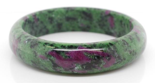 A large ruby in Zoisite bangle