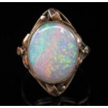 Australian Arts & Crafts Opal and gold ring
