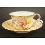 Victorian Royal Worcester 'Shot Enamel' cup saucer