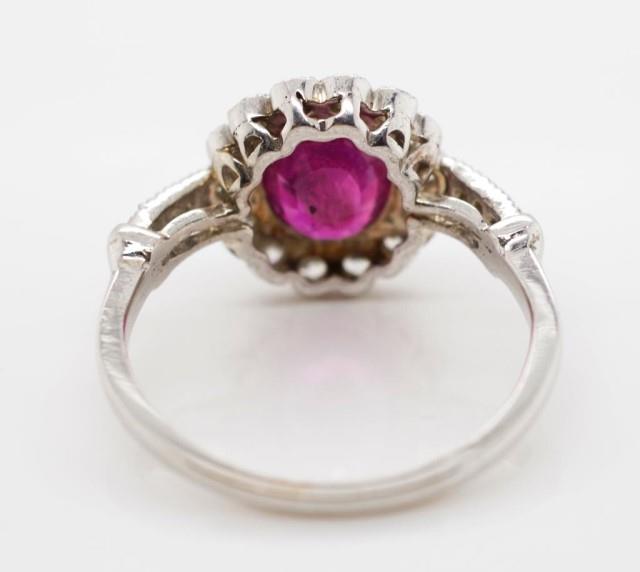 Ruby and diamond set 18ct gold cluster ring, - Image 4 of 4