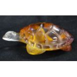 Lalique art glass Caroline turtle figurine