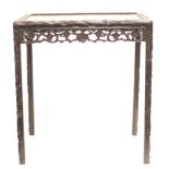 Chinese carved wood occasional table