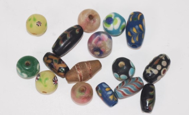 Collection of antique Chinese glass beads