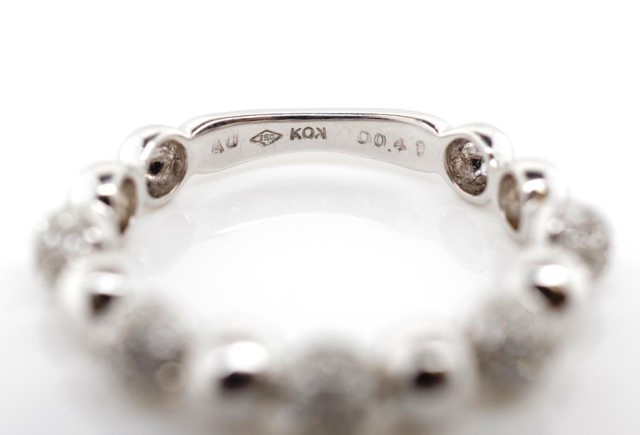 18ct white gold and diamond bubble ring - Image 4 of 6