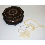 Oriental Mother of Pearl inlaid jewel box