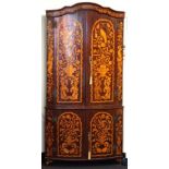 18th century Flemish bow fronted corner cabinet