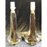 Pair retro Murano glass table lamps