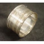 George VI sterling silver napkin ring