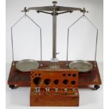 Vintage set of scales with boxed weights