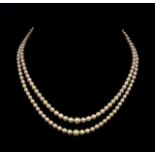 Mikimoto pearl double strand necklace