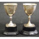 Pair George V & Edward VIII silver trophy cups