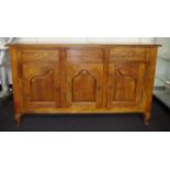 Louis XV style parquetry top sideboard