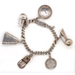 Silver charm bracelet