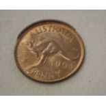 Australian 1964 mis strike penny